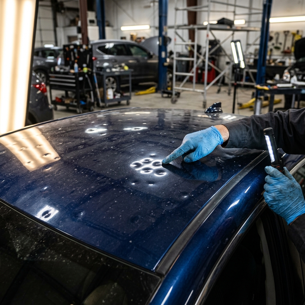 Hail damage repair service